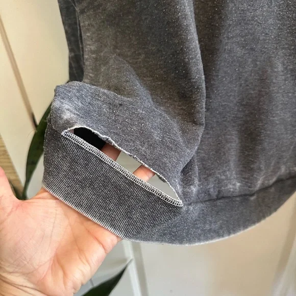 Chaser “ Champagne Leather & Rock & Roll” Distressed Sweatshirt - Picture 6 of 7